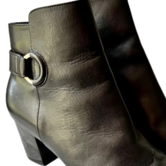 Cole Haan Bailey Black Ankle Block Heel Boots -  8.5B - Picture 7 of 12